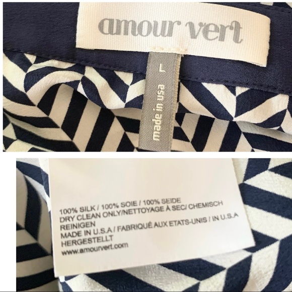 Amour Vert Large Silk Chevron Tank Top - Picture 6 of 7